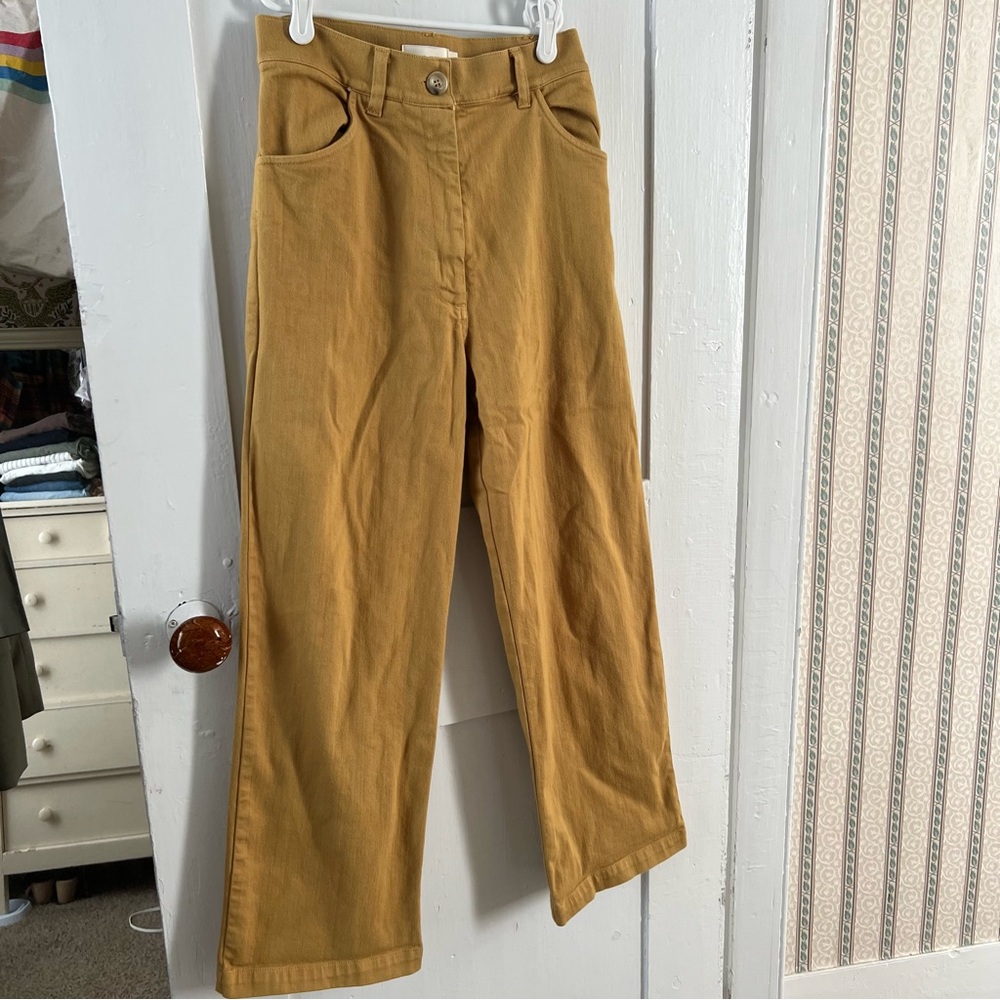 Nico Nico Mustard Yellow Solar Wide-Leg Pants